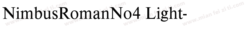 NimbusRomanNo4 Light字体转换